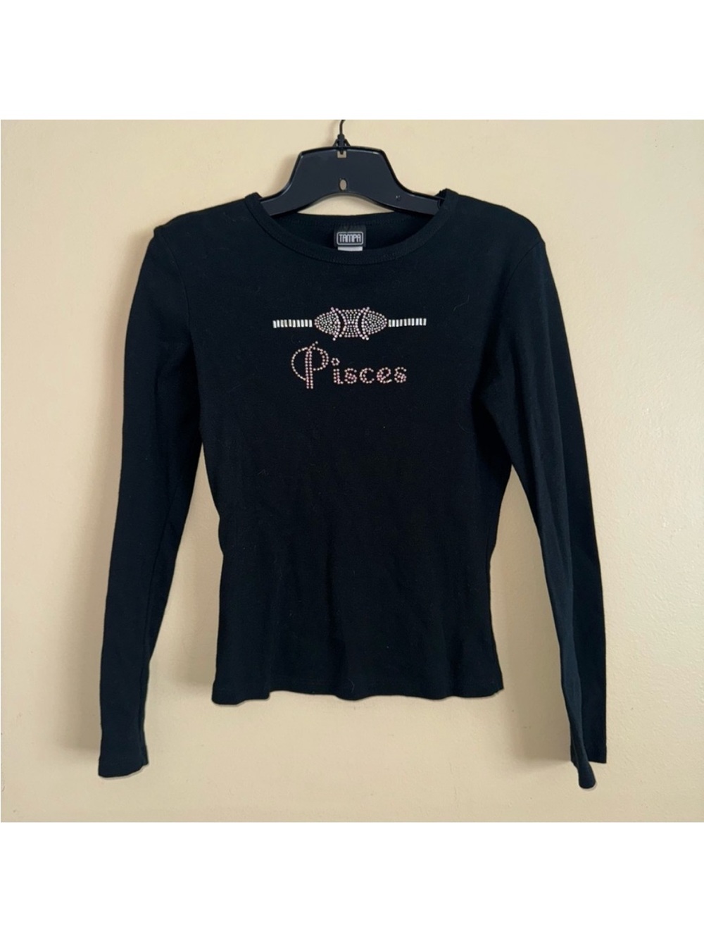 Vintage TAMPA Pisces Astrology Long Sleeve
Rhinestone Tee